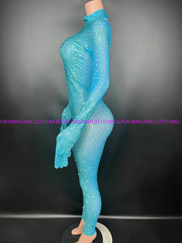 Diamond Kors(Blue) Jumpsuits/Bodysuits