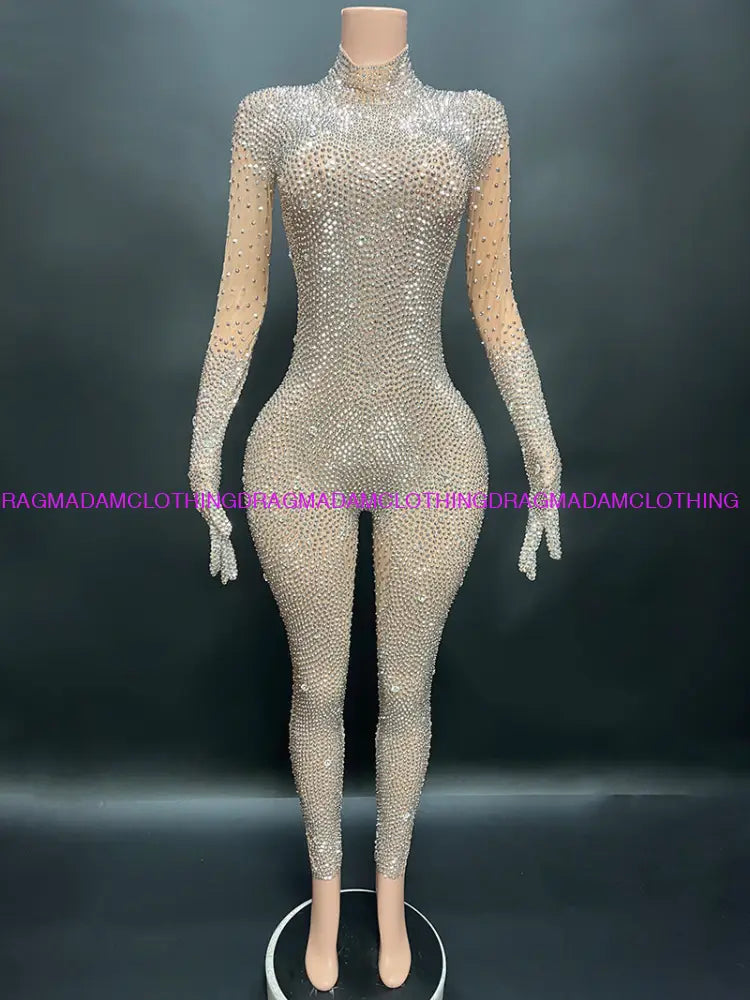 Diamond Kors(Nude) Jumpsuits/Bodysuits