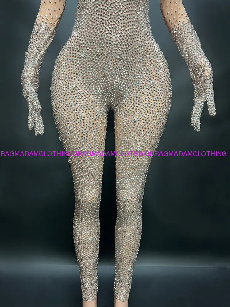 Diamond Kors(Nude) Jumpsuits/Bodysuits