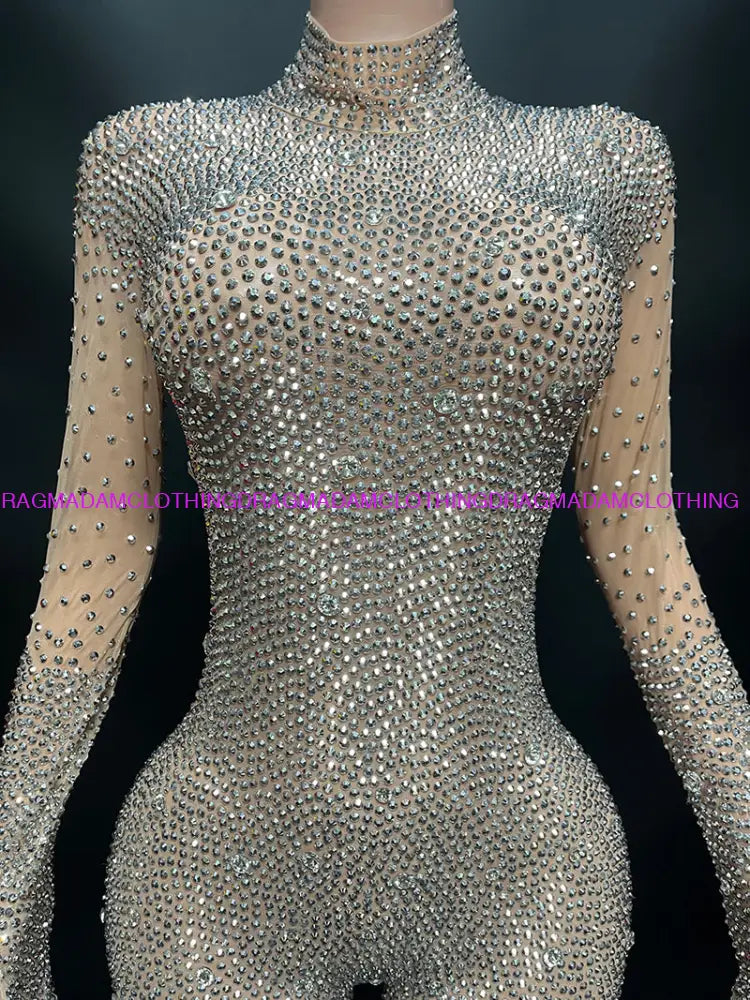 Diamond Kors(Nude) Jumpsuits/Bodysuits