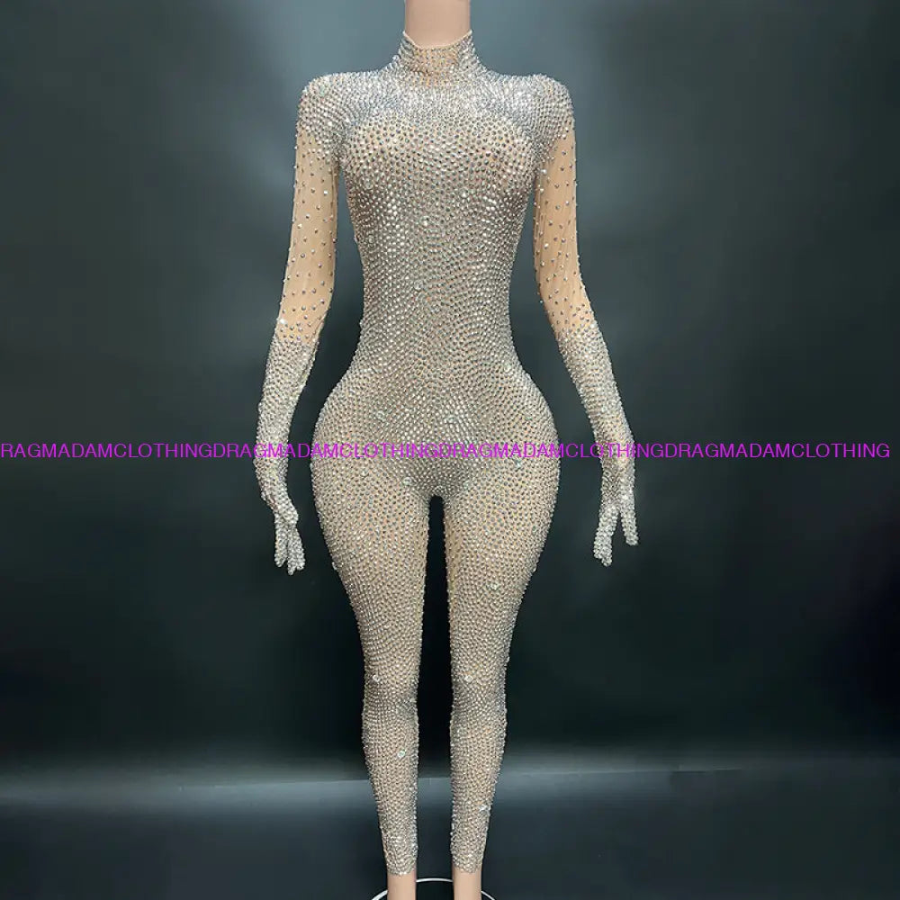 Diamond Kors(Nude) Medium Jumpsuits/Bodysuits