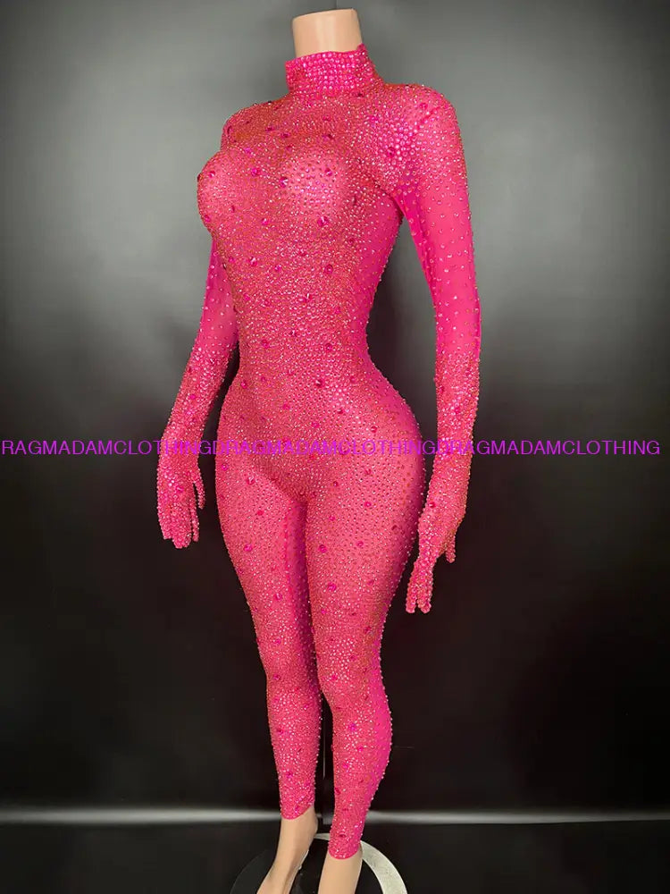 Diamond Kors(Pink) Jumpsuits/Bodysuits