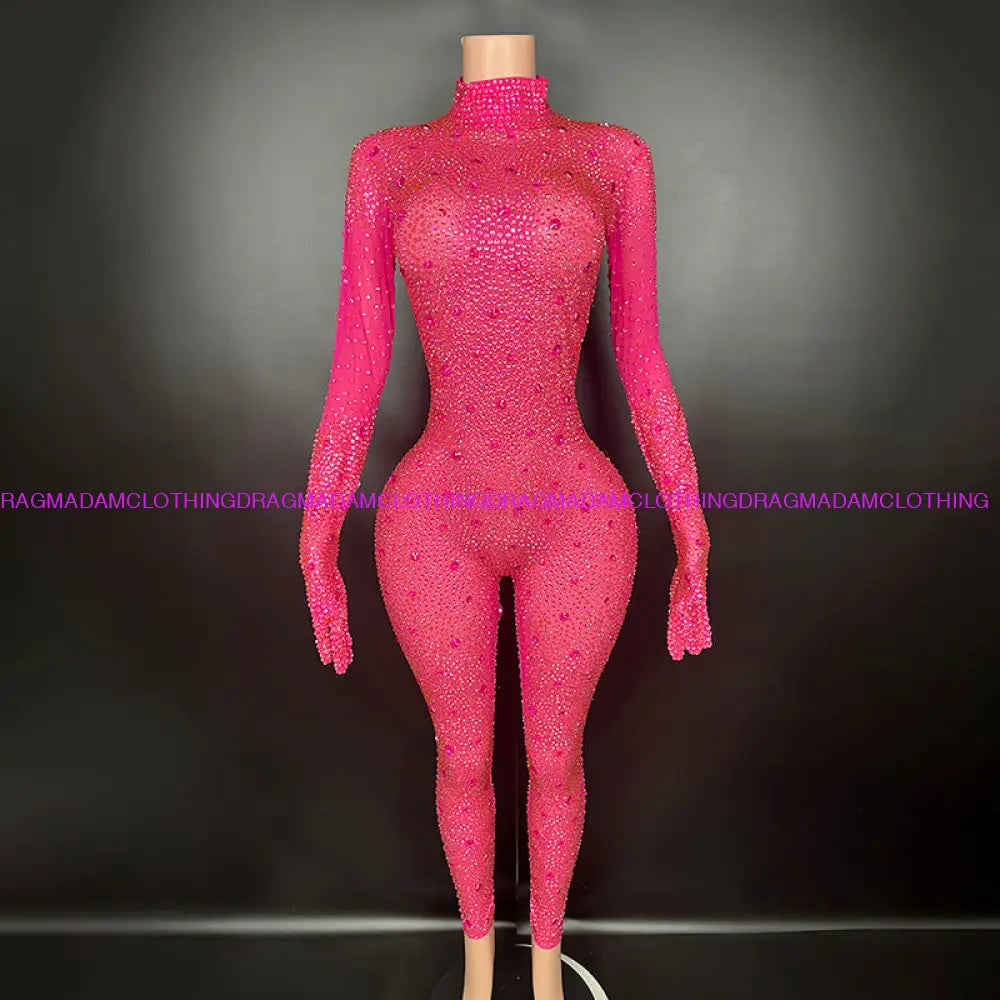 Diamond Kors(Pink) Medium Jumpsuits/Bodysuits