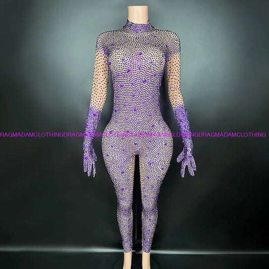 Diamond Kors(Purple) Medium Jumpsuits/Bodysuits