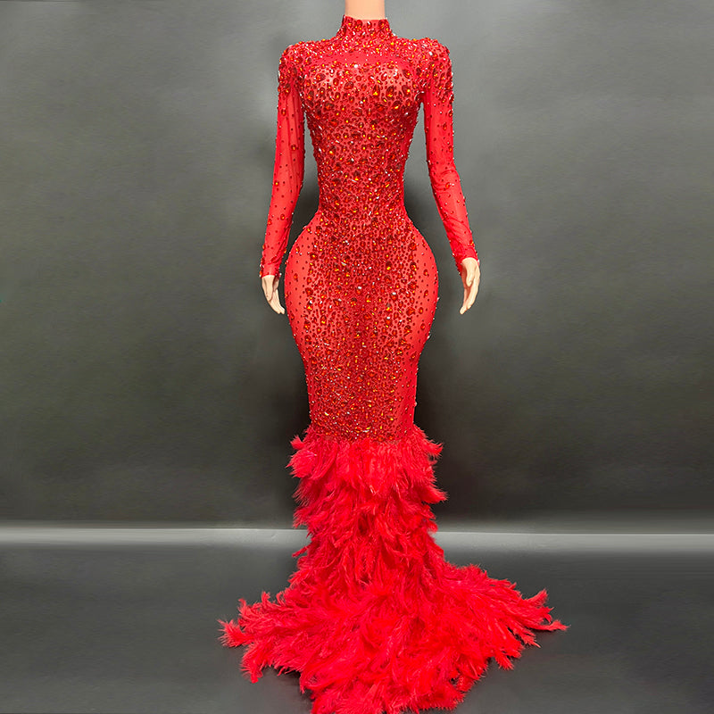 DIAMOND MONROE GOWN(Red)