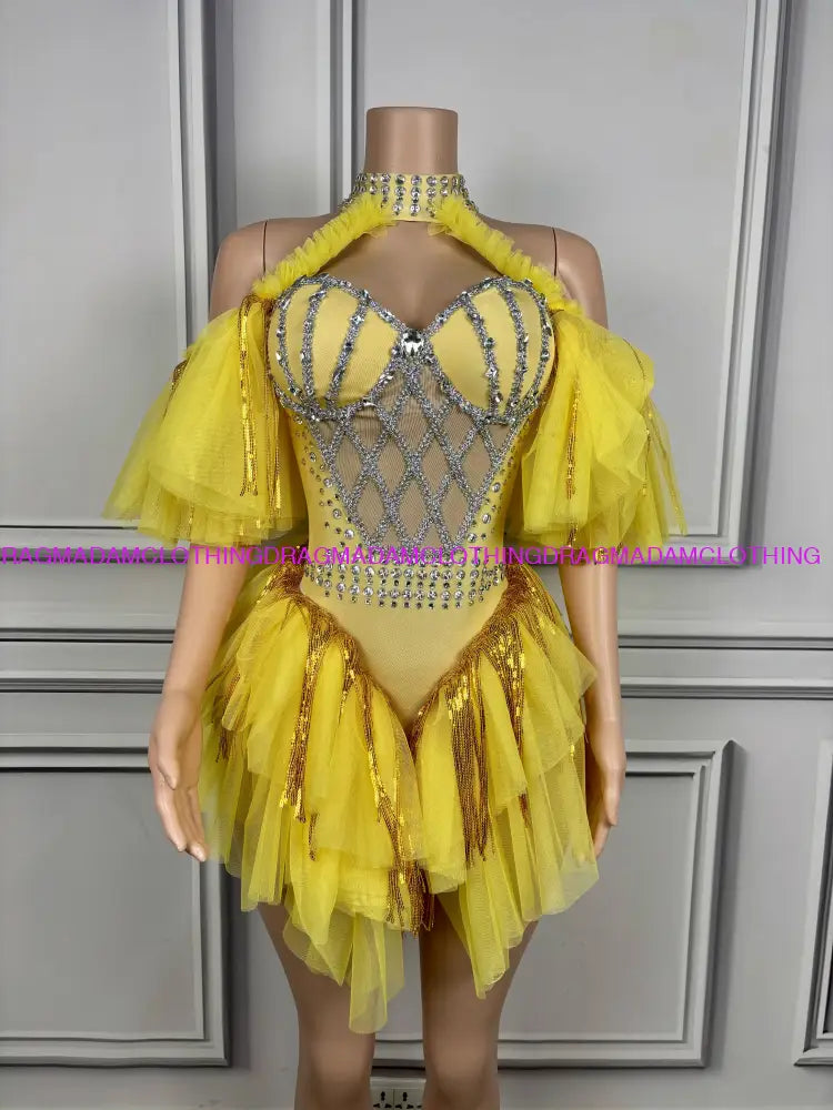 French Queen (Yellow) One Pieces/Leotards