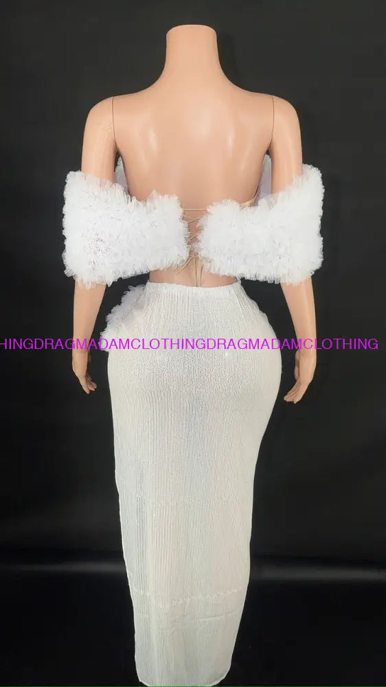 Mandy Glam(White) Skirt Set