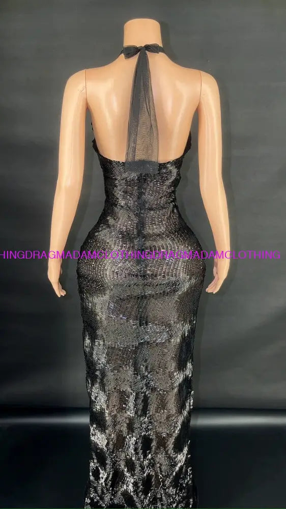 Shimmer & Shine (Black) Party Dress