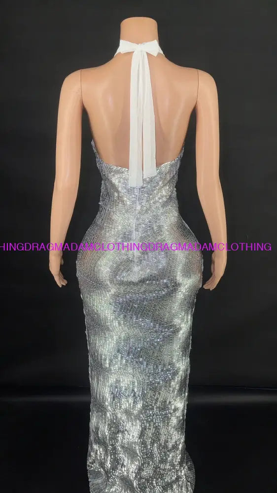 Shimmer & Shine (Silver) Party Dress