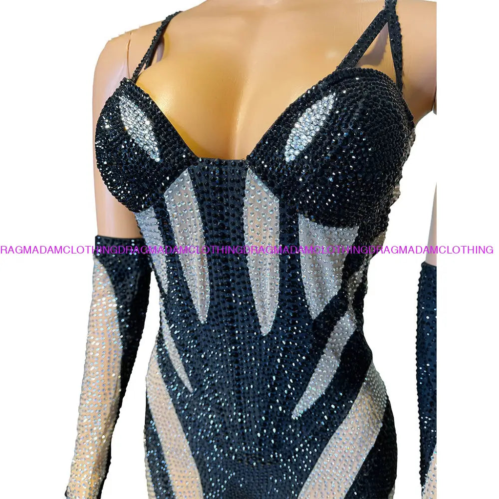 Super Women (Black & Silver) Jumpsuits/Bodysuits