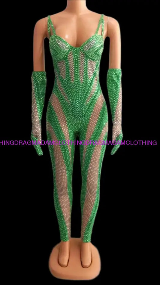 Super Women (Green) Jumpsuits/Bodysuits