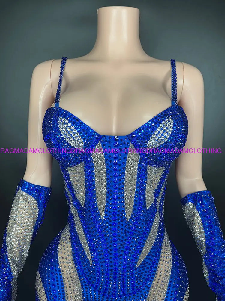 Super Women (Royal Blue) Jumpsuits/Bodysuits