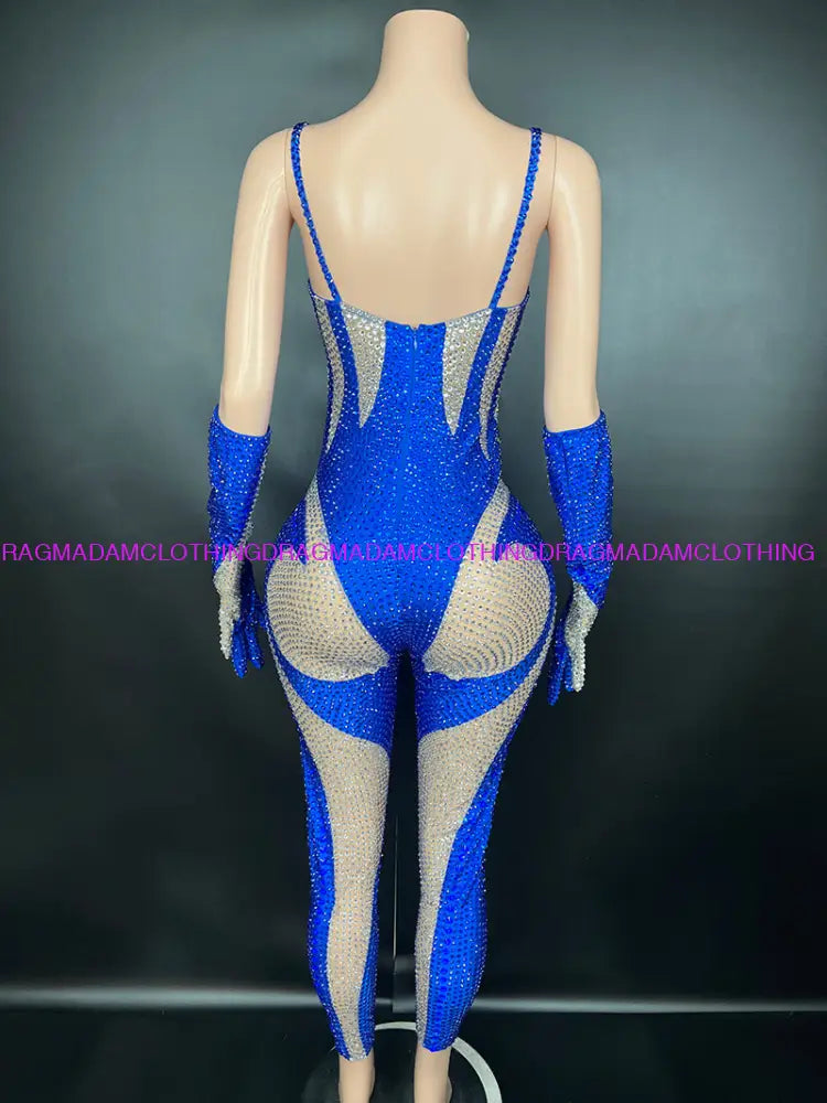 Super Women (Royal Blue) Jumpsuits/Bodysuits