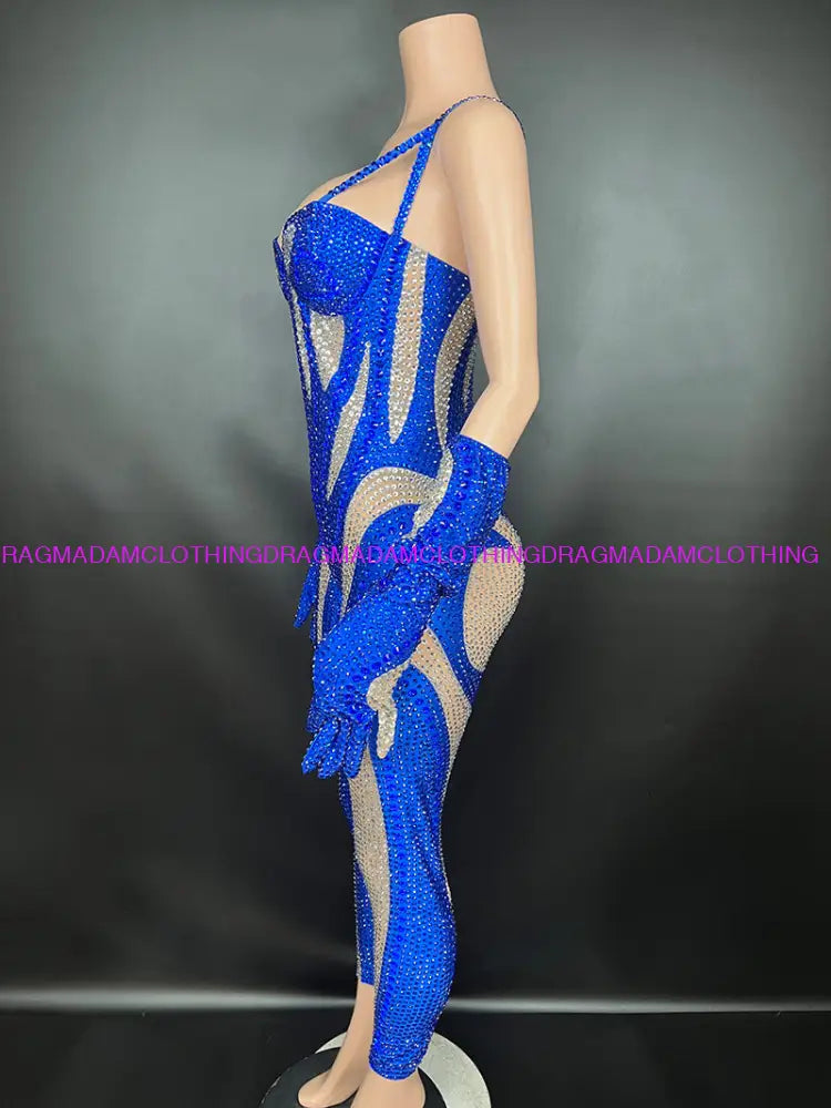 Super Women (Royal Blue) Jumpsuits/Bodysuits