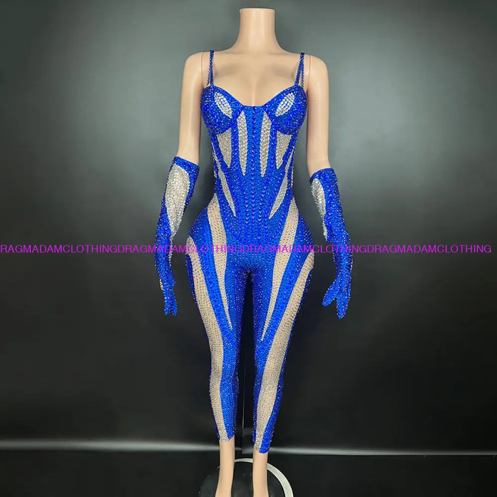 Super Women (Royal Blue) Small Jumpsuits/Bodysuits