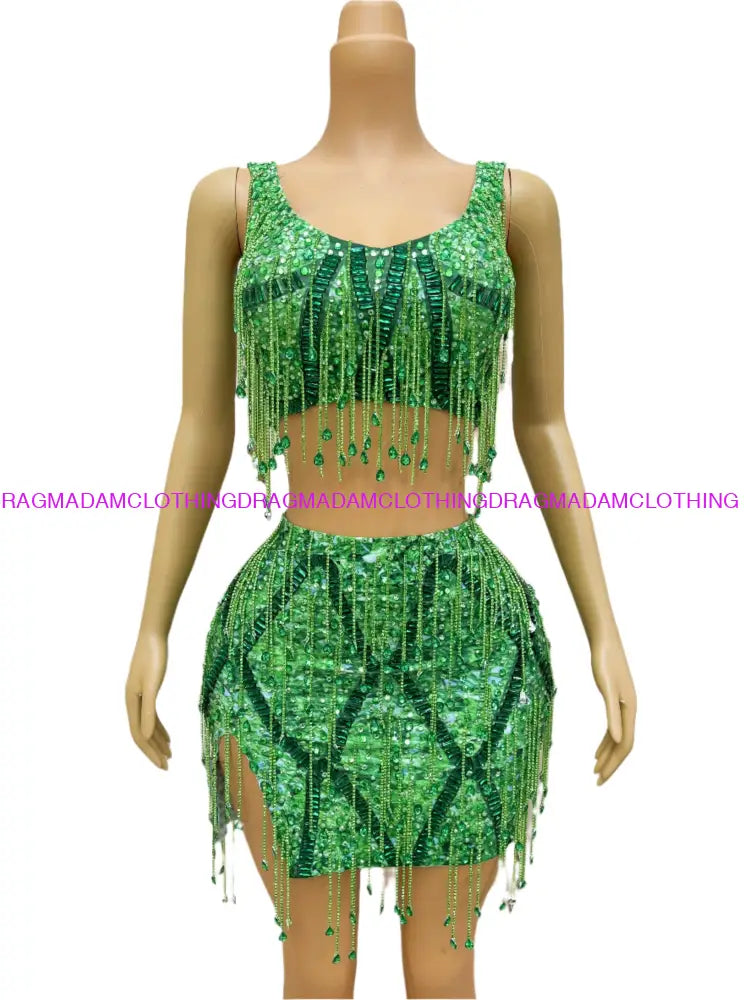 Swift 1989(Green) Custom Sizes/Plus Size Skirt Set